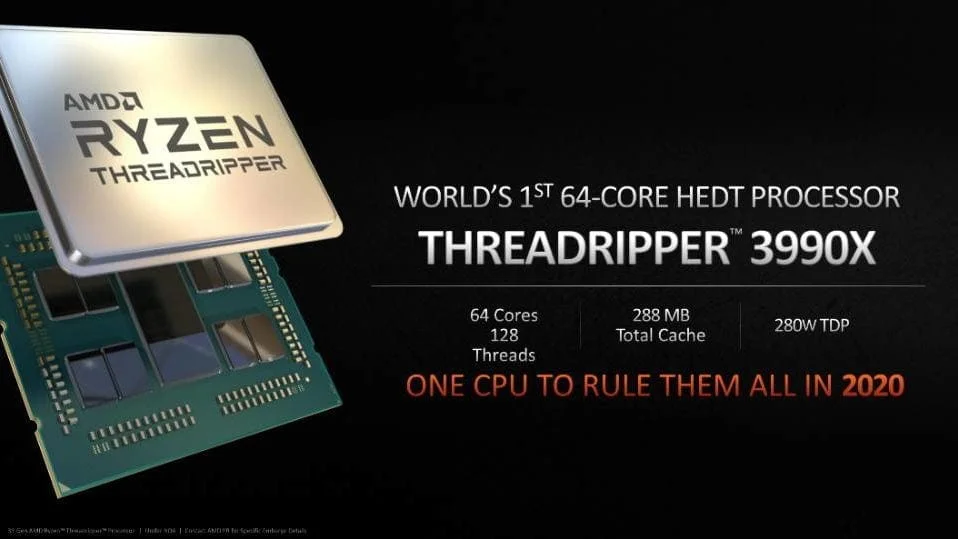 64-core, 128-thread AMD Threadripper 3990X arriving in 2020