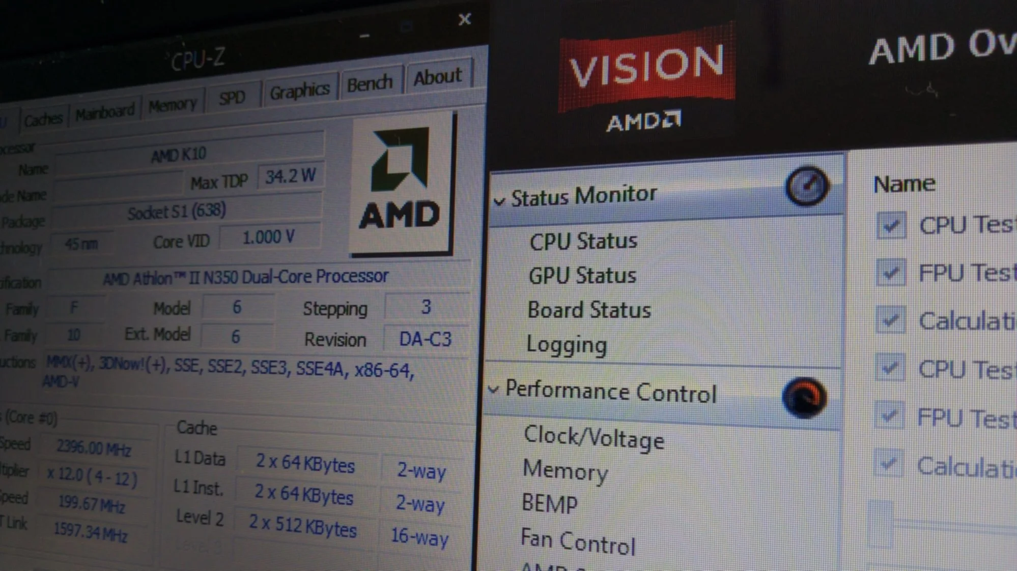 Undervolting a mobile AMD processor: the HP G62-b51SR laptop with an Athlon II N350