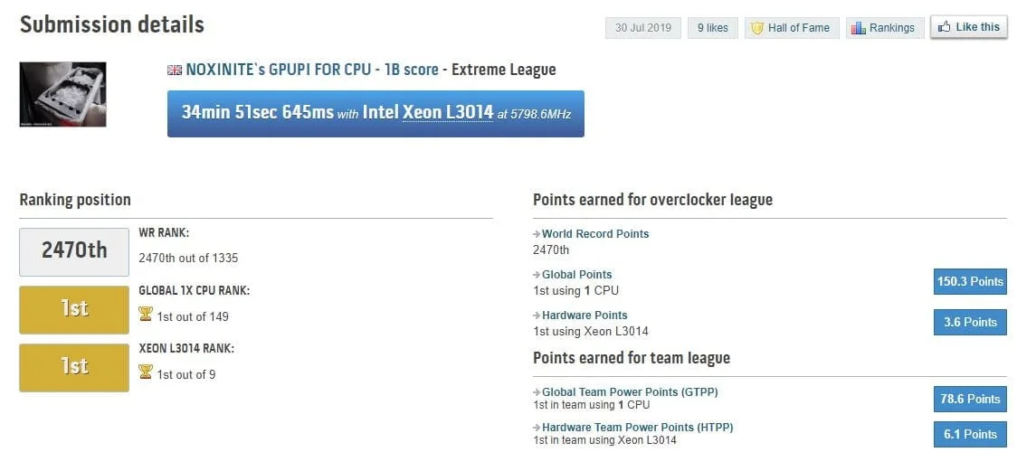 British overclocker sets single-core CPU world record
