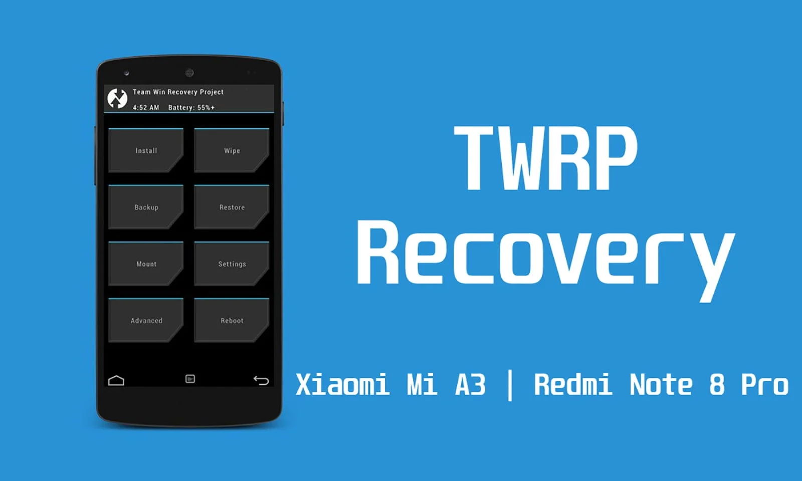 TWRP officially available for Xiaomi Mi A3 and Redmi Note 8 Pro